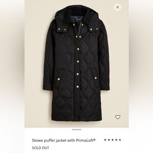 Black Puffer Jacket with PrimaLoft